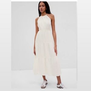 Gauze Halter Tiered Maxi Dress - New with Tags